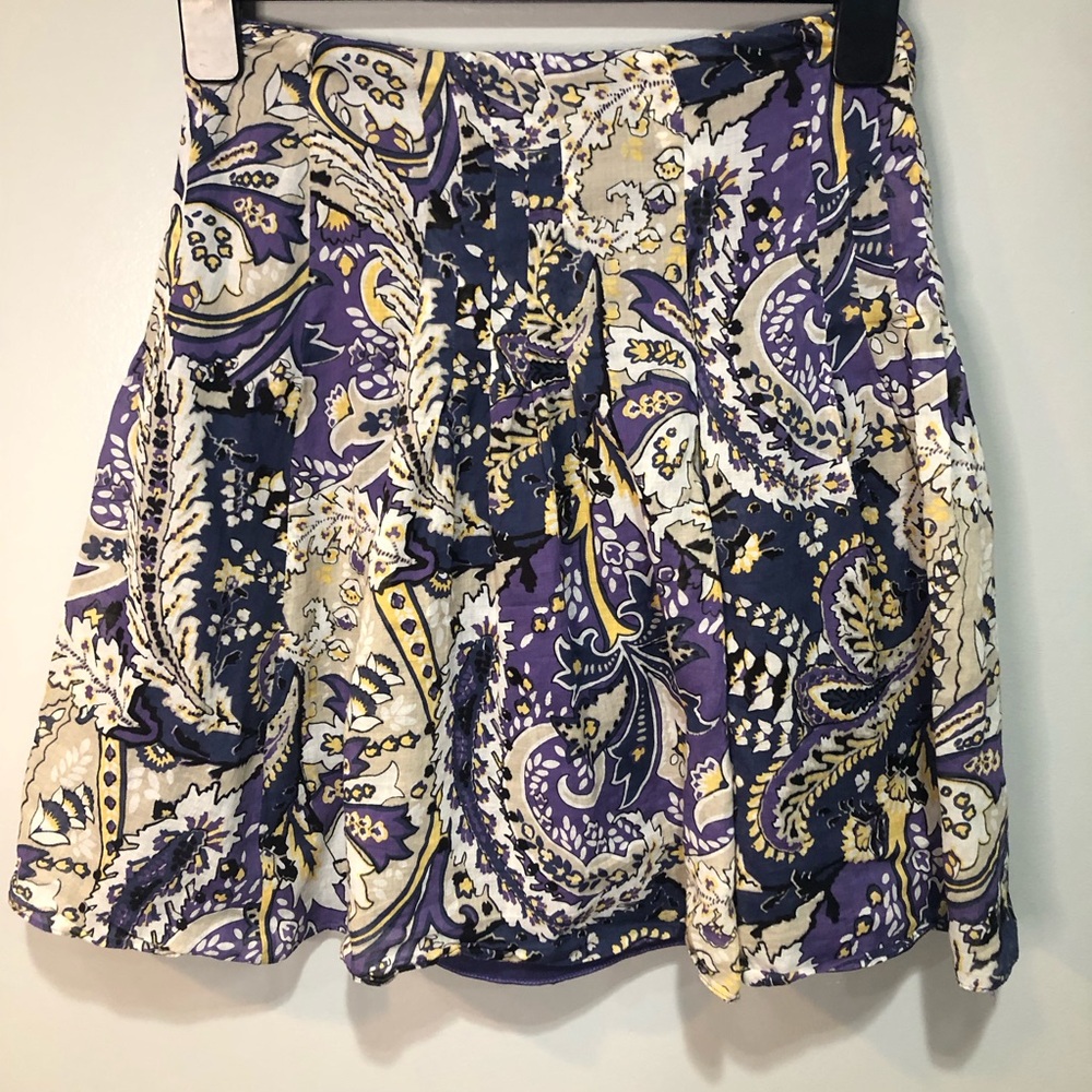 Tahari Womens Purple Floral Paisley Skirt | Size 2
